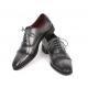 Paul Parkman "077-GRY'' Gray / Black Genuine Leather Captoe Shoes.
