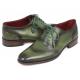 Paul Parkman "K78-GRN" Green Genuine Calfskin Leather Shoes.