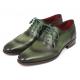 Paul Parkman "K78-GRN" Green Genuine Calfskin Leather Shoes.