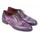 Paul Parkman "743-PURP'' Purple / Navy Genuine Calfskin Leather Shoes.