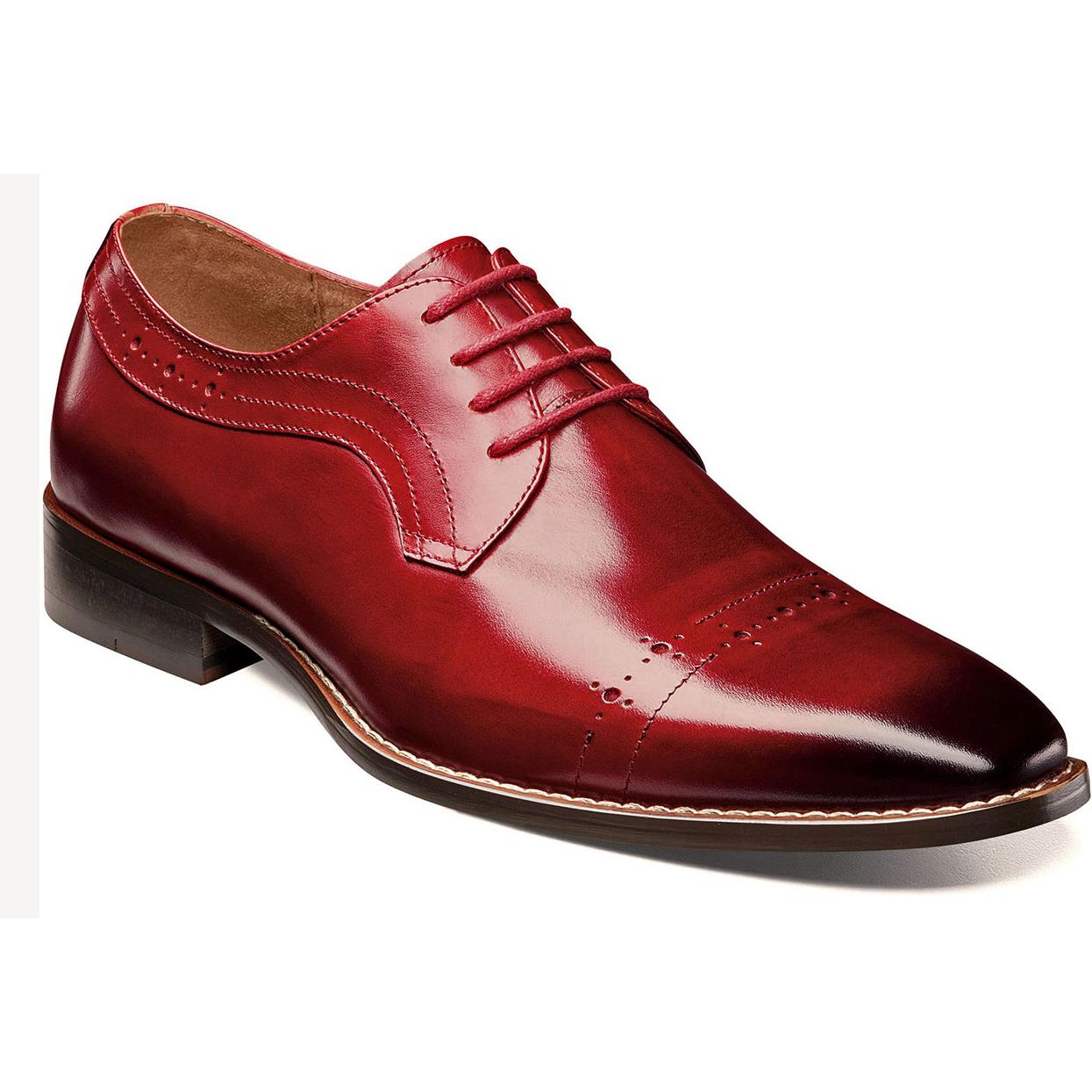 Stacy Adams Shallon Red Genuine Leather Cap-Toe Shoes 25236-600. - $104 ...
