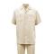 Silversilk Off-White Hand Woven Tencel Silk Short Sleeve Outfit 6752