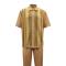 Silversilk Tan / Caramel / Gold Lined Design Cotton Blend Short Sleeve Knitted Outfit 6118