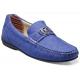 Stacy Adams "Cyd" Azure Genuine Perforated Leather Moc Toe Bit Slip On 25264-422.