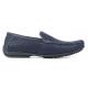 Stacy Adams "Cicero'' Navy Genuine Perforated Leather Moc Toe Slip On 25172-410.