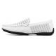 Stacy Adams "Cicero'' White Genuine Perforated Leather Moc Toe  Slip On 25172-100.
