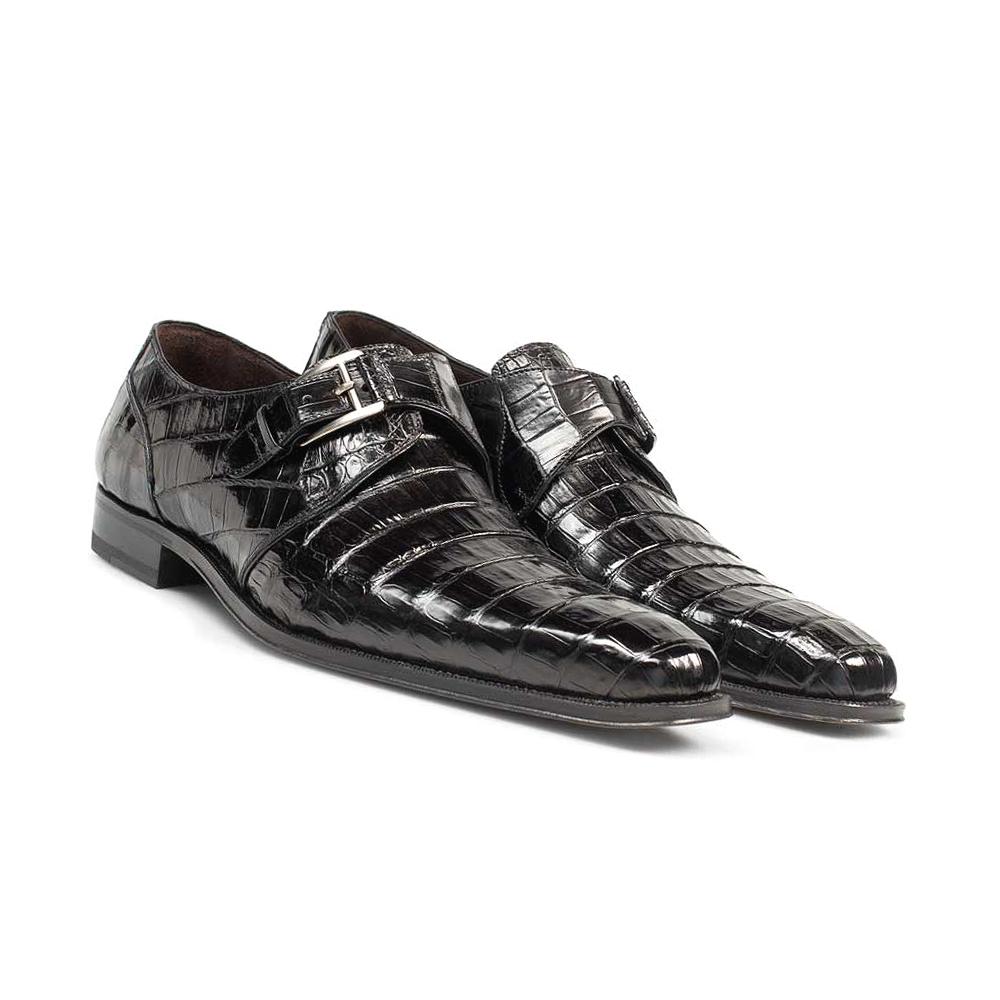 Mezlan Dallas Black Crocodile Shoes 14436-F | Upscale Menswear
