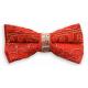 Cielo Red / Metallic Gold Embroidered Satin Classic Fit Blazer / Bow Tie B6387