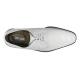 Stacy Adams "Russo'' White Ostrich Quill / Hornback Print Leather Plain Toe Oxford Shoes 25273-100.