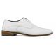 Stacy Adams "Russo'' White Ostrich Quill / Hornback Print Leather Plain Toe Oxford Shoes 25273-100.