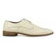 Stacy Adams "Russo'' Ivory Ostrich Quill / Hornback Print Leather Plain Toe Oxford Shoes 25273-101.