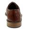 Stacy Adams "Russo''  Cognac Ostrich Quill / Hornback Print Leather Plain Toe Oxford Shoes 25273-221.