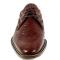 Stacy Adams "Russo''  Cognac Ostrich Quill / Hornback Print Leather Plain Toe Oxford Shoes 25273-221.