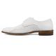 Stacy Adams "Giansanti'' White Crocodile Print Leather Plain Toe Oxford Shoes 25272-100.