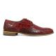 Stacy Adams "Giansanti'' Red Crocodile Print Leather Plain Toe Oxford Shoes 25272-600.