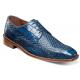 Stacy Adams "Giansanti'' Blue Crocodile Print Leather Plain Toe Oxford Shoes 25272-400.