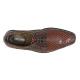 Stacy Adams "Giansanti'' Cognac Crocodile Print Leather Plain Toe Oxford Shoes 25272-221.