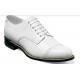 Stacy Adams "Madison'' White Goatskin Leather Cap Toe Oxford Shoes 00012-07.
