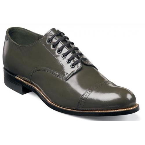 Stacy Adams "Madison'' Olive Goatskin Leather Cap Toe Oxford Shoes 00012-04.