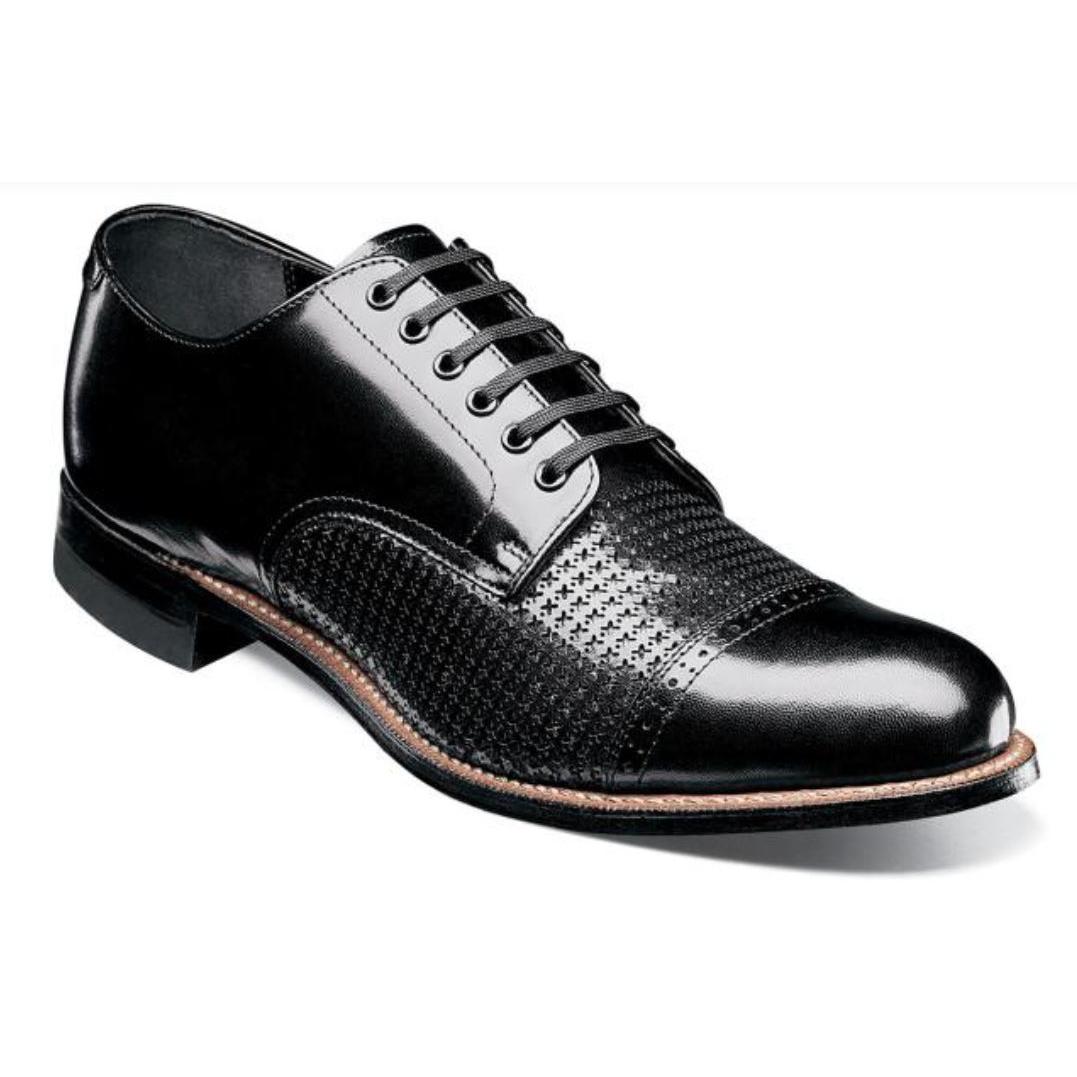 Stacy Adams Madison'' Black Goatskin leather Cap Toe Oxford Shoes 00905 ...
