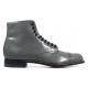 Stacy Adams "Madison'' Steel Grey Goatskin Leather Cap Toe Lace-Up Boots 00015-10.
