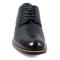 Stacy Adams "Madison'' Black Goatskin Leather / Anaconda Print Plain Toe Shoes 00055-001.