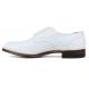 Stacy Adams "Madison'' White Goatskin Leather / Anaconda Print Plain Toe Shoes 00055-100.