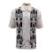 Silversilk White / Black Button Up Knitted Short Sleeve Shirt 6320