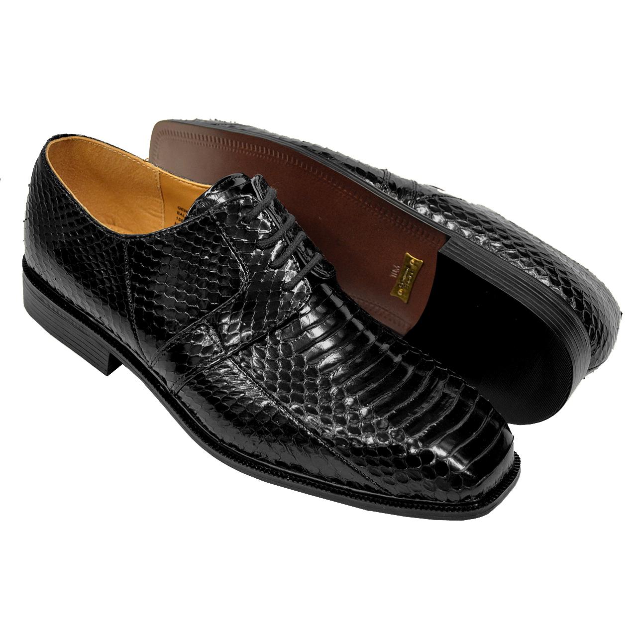 Giorgio Brutini Mens Black Snakeskin Dress Shoes # 155221