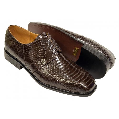 Giorgio Brutini Slaton Brown All-Over Genuine Snake Skin Shoes 155222 ...