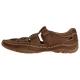 GBX "Sentaur" Brown Vegan Leather Monk Strap Fisherman Sandals 135592-2