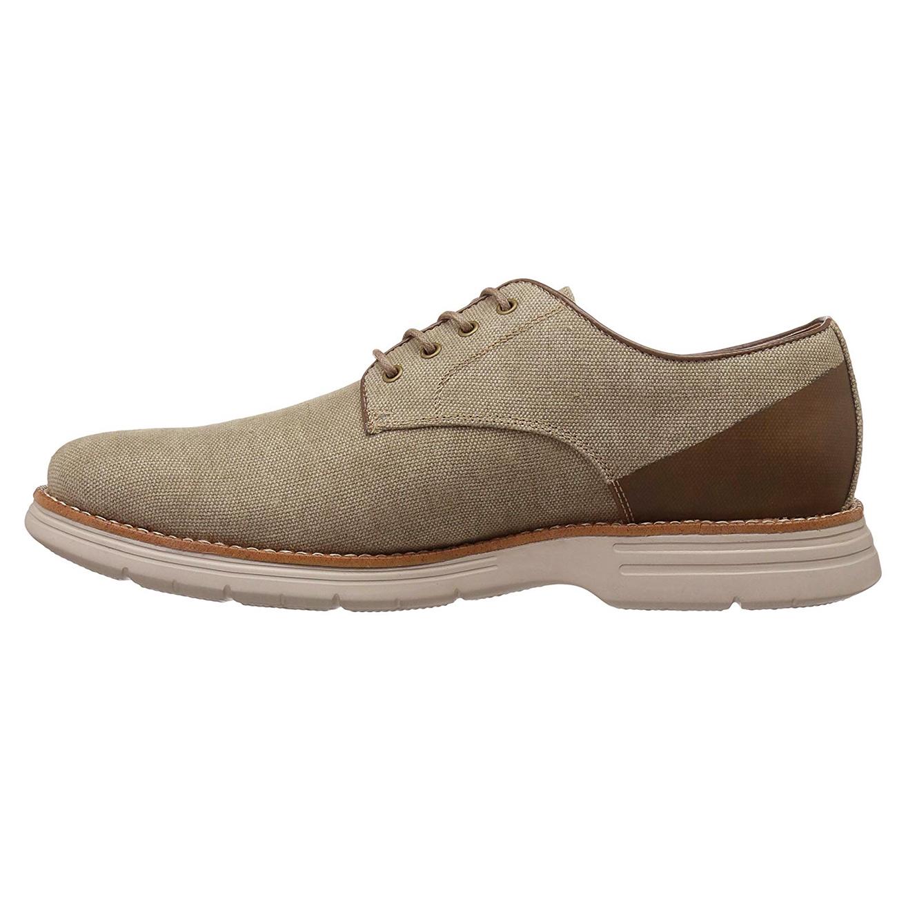 GBX Hammon Taupe / Dark Taupe Woven Canvas Plain Toe Casual Shoes ...