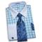 Daniel Ellissa Light Blue / White Dress Shirt / Tie / Hanky / Cufflink Set DS3804P2