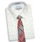 Avanti Uomo White / Burgundy / Black Polka Dot Design Cotton Slim Fit Shirt / Tie Set DNS10