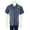 Pronti Navy / Metallic Royal Blue Lurex Embroidered Short Sleeve Outfit SP6394