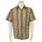 Pronti Tan / Black Polka Dot / Velvet Striped Short Sleeve Shirt S6379