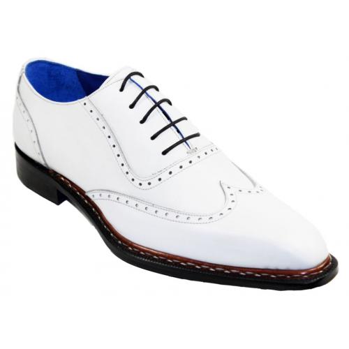 Emilio Franco Sandro White Genuine Calfskin Lace-Up Shoes. - $325.90 ...