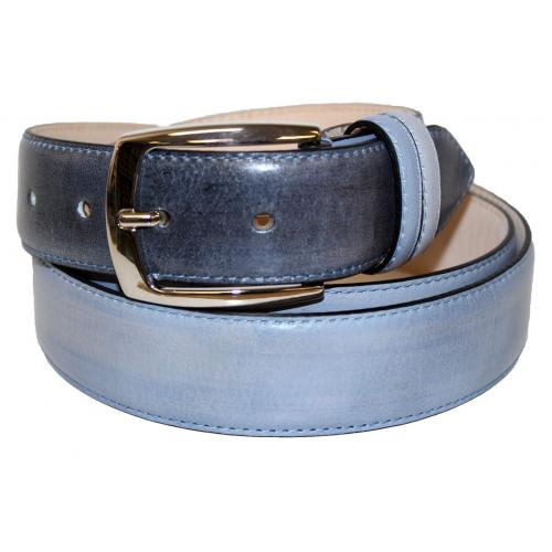 Emilio Franco Blue Genuine Calf Leather Belt 201.