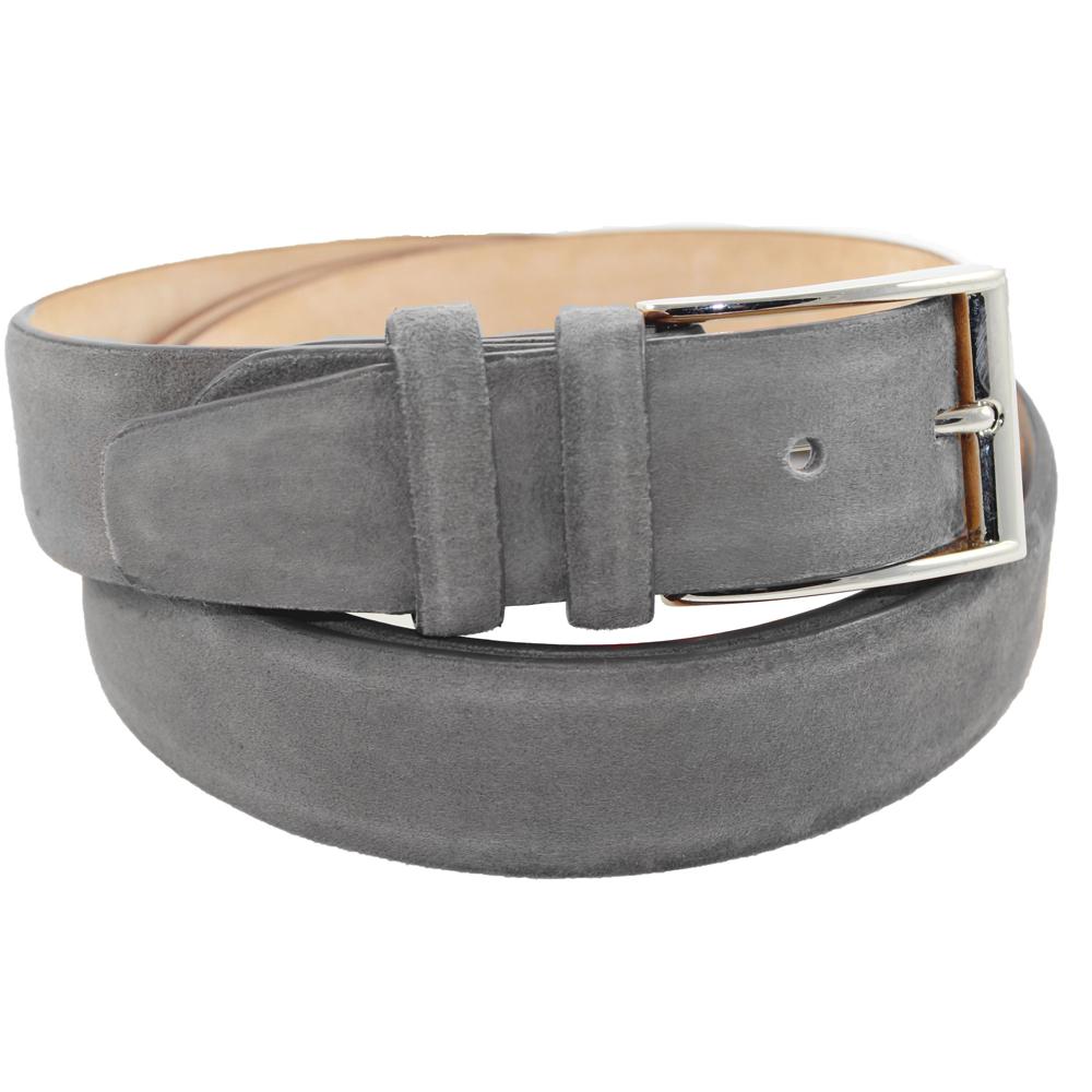 Emilio Franco Grey Genuine Leather Suede Belt 202. - $115.00 :: Upscale ...