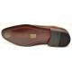 Carrucci Cognac Burnished Calfskin Leather Side-Laced Dress Loafers KS506-16