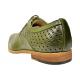 Antonio Cerrelli Olive Green Perforated Cap Toe Vegan Leather Derby Shoes 6812