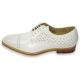 Antonio Cerrelli White Perforated Cap Toe Vegan Leather Derby Shoes 6812