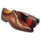 Carrucci Brown Burnished Calfskin Leather Wholecut Oxford Shoes KS503-36