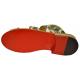 Fennix Italy "Ibiza" Green Combo / Cream Genuine Alligator Slide-In Sandals