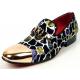 Fiesso Multi Genuine Leather Gold Metal Tip Loafer FI7448
