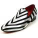 Fiesso Black / Silver Genuine Leather Stripes Design Loafers FI7429.