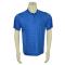 Pronti Royal Blue Knitted Microfiber Casual Short Sleeve Polo Shirt K6332
