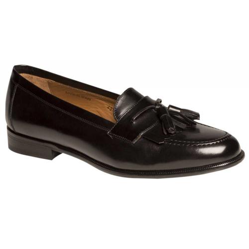 Mezlan "Santander" Black Genuine Calfskin Kiltie Tassel Slip On Shoes 0544.