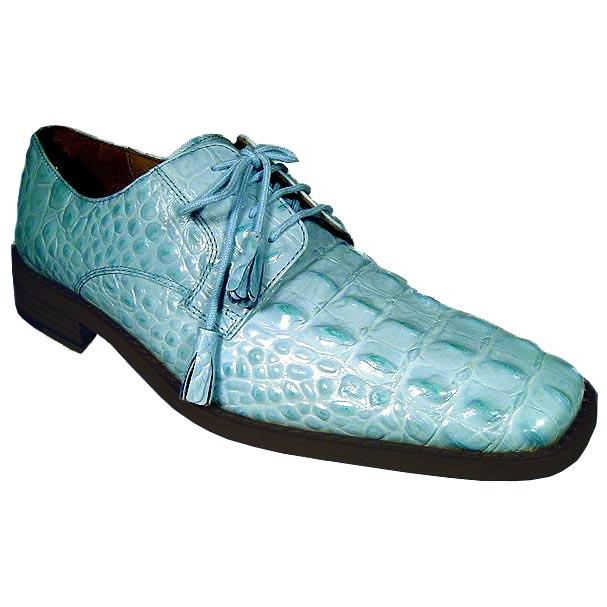 Giorgio Brutini Aqua Blue Alligator Print Shoes #157673 - $ :: Upscale  Menswear 