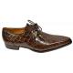 Mauri 53125 Sport Rust Genuine All-Over Alligator Belly Skin Shoes